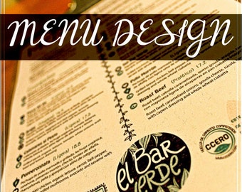 Custom Restaurant Menu Design.