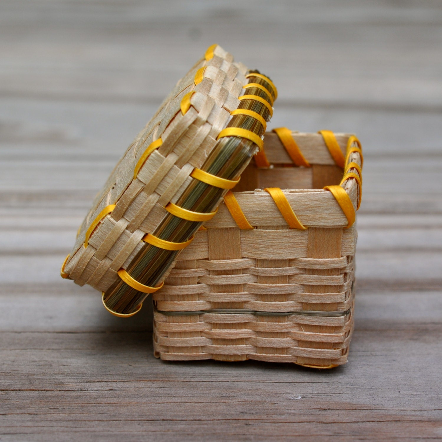 Miniature Black Ash Native American Basket