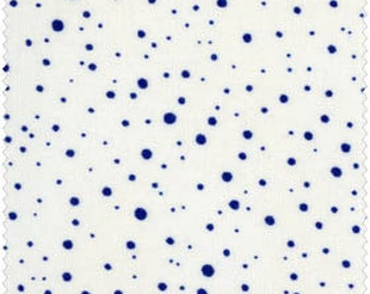 White/ Navy Scatter Dots (RJR-1514-2) by RJR Fabrics - Yardage