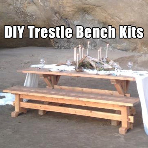  Farmhouse  Trestle Bench DIY Kits 