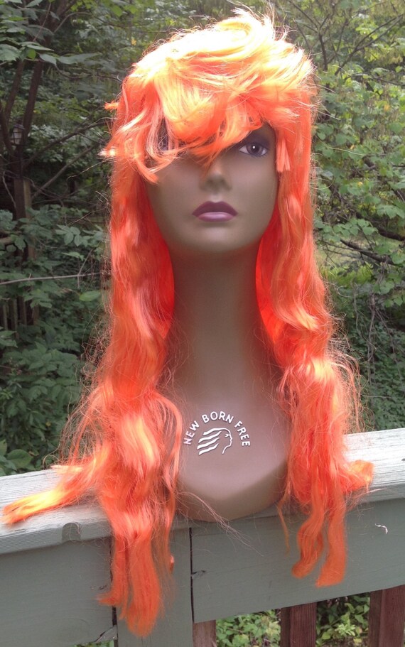 Costume Accessories Woman's Long Orange Hair Wig