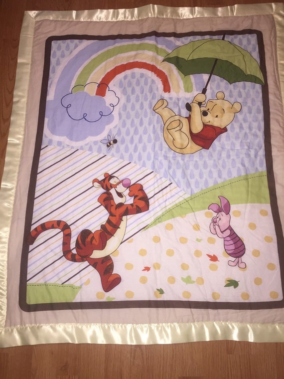 Winnie the Pooh homemade baby quilt by PUMKINSPICEQUILTS on Etsy