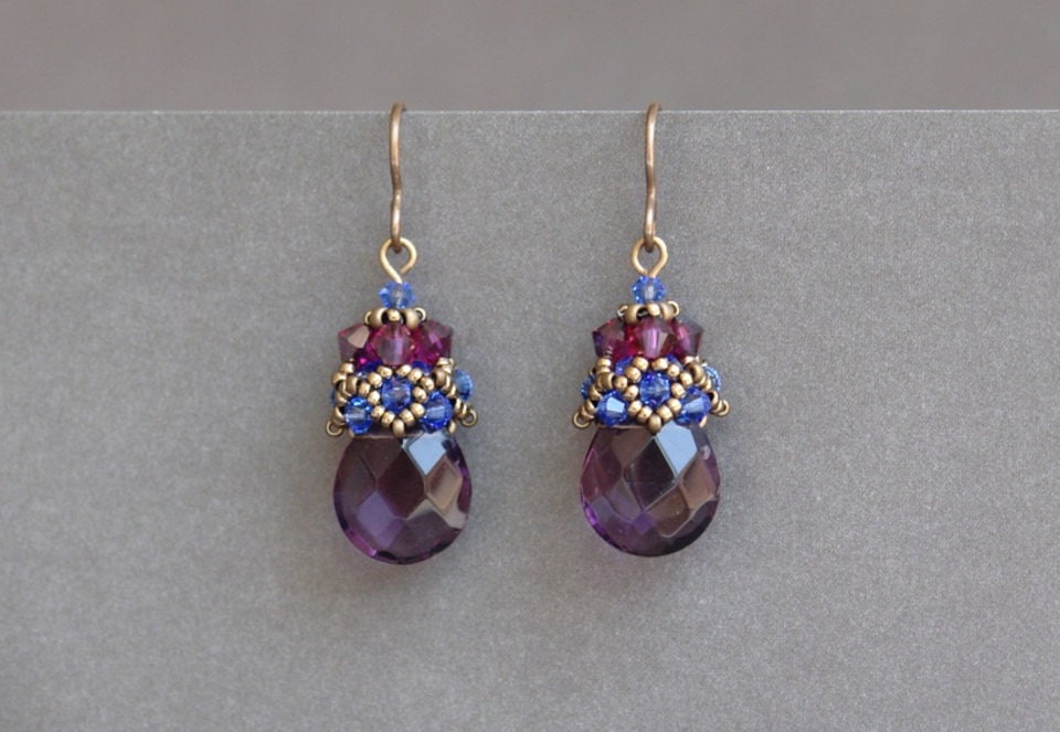 Beaded Earrings Tutorial Beaded Cap Earrings Beaded Cone