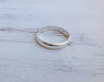 Sterling silver ring, gift for men, man ring, wedding band ring, ring for men, round plain ring, silver ring, band ring