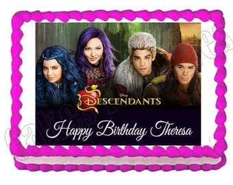Disney Descendants party edible cake image cake topper frosting sheet