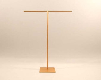 Gold Jewelry Stand, Gold Jewelry Display, Gold Jewelry Organizer, Steel Jewelry Stand, Steel Jewelry Display, T Stand, Necklace Hanger 053