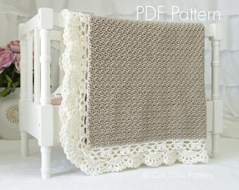 Crochet Baby Blanket PATTERN 144 - Claire - Elegant Crochet Pattern - Instant Download
