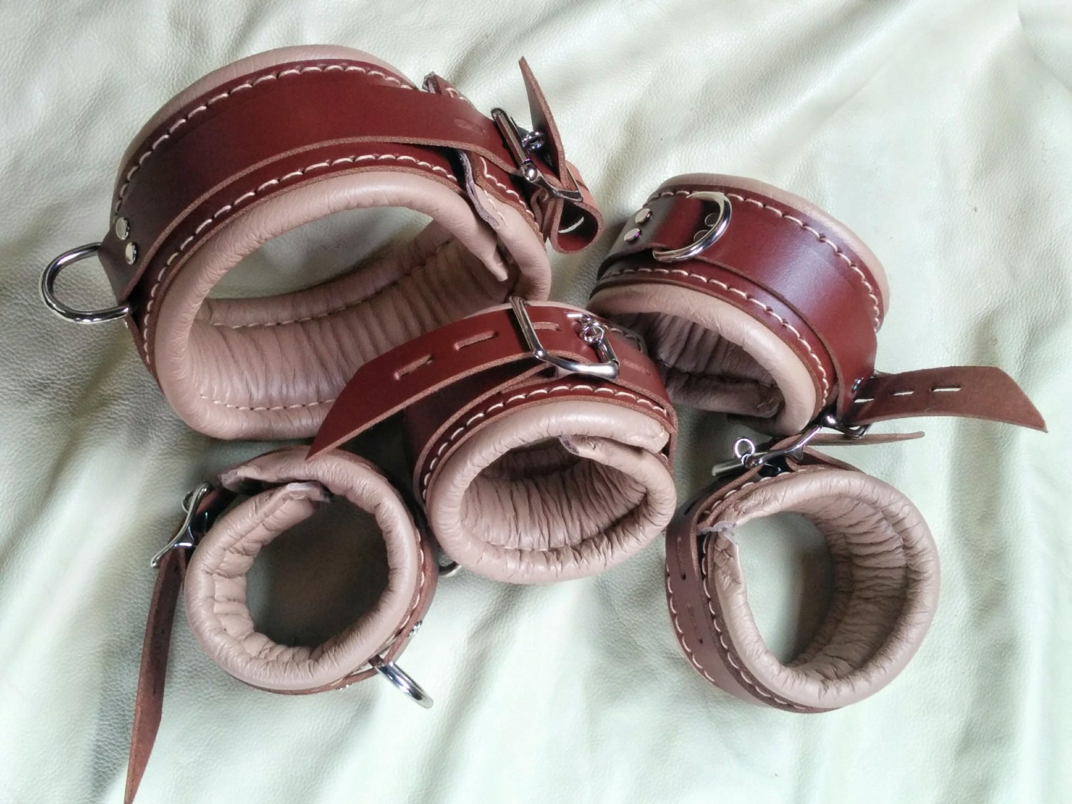 Hospital Medical Style Leather Bondage Restraints by