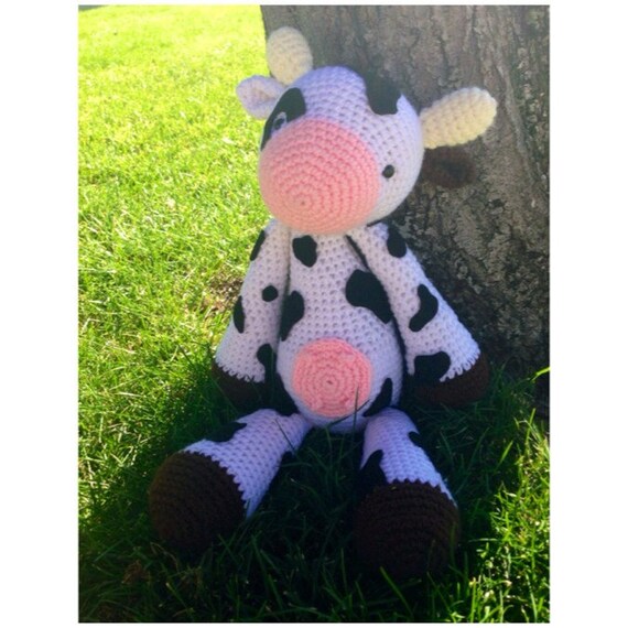 Amigurumi cow stuffed animal farm animal toy plushie plush toy