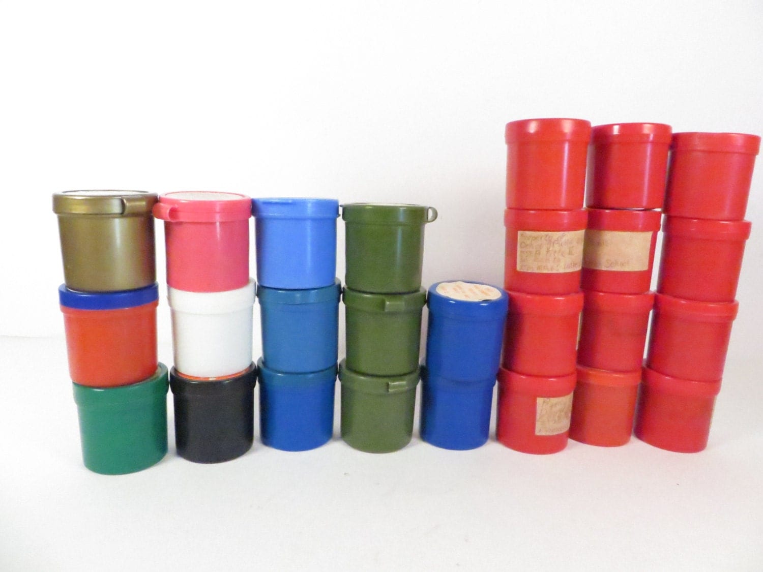 Mid Century 26 Plastic Film Canisters Lot of by MonochromeVintage