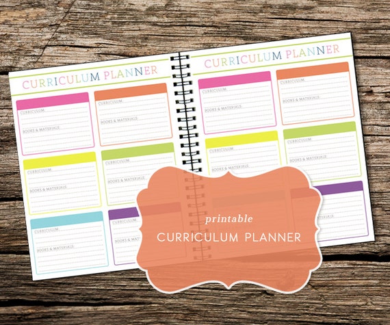 Printable Curriculum Planner by TrewStudio on Etsy