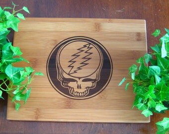 Grateful Dead, Steal Your Face, Lightning Bolt, Sacred Geometry, Personalized Cutting Board, Housewarming, Birthday Gift, Dead Head