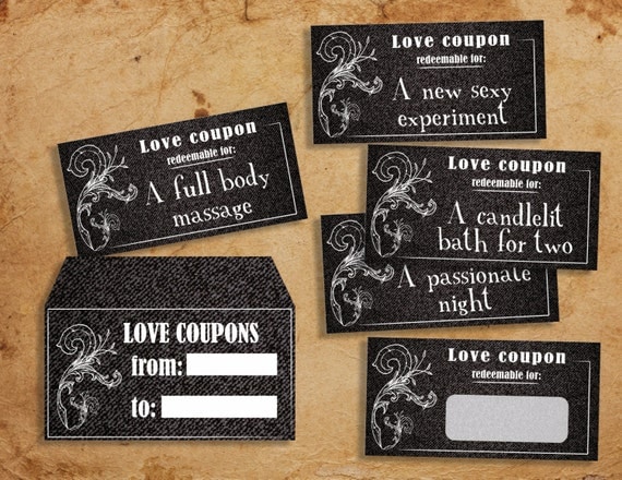 Denim Instant Download Printable Sexy Love Coupons Book