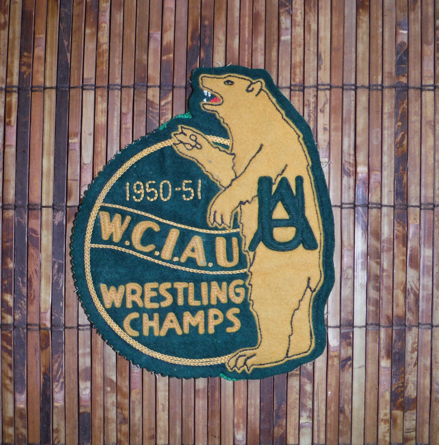 Vintage 1950's Varsity Wrestling Letterman Patch Vintage