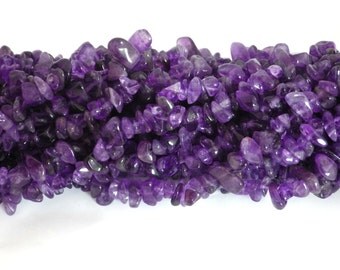 Amethyst Chip Beads 5x8mm on String