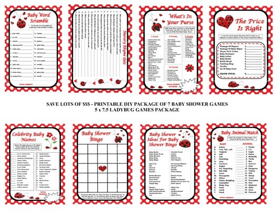 Ladybug Baby Shower Game Printable Ladybug Game Ladybug Baby Ladybug Baby Shower Game Printable Ladybug Game Ladybug Baby