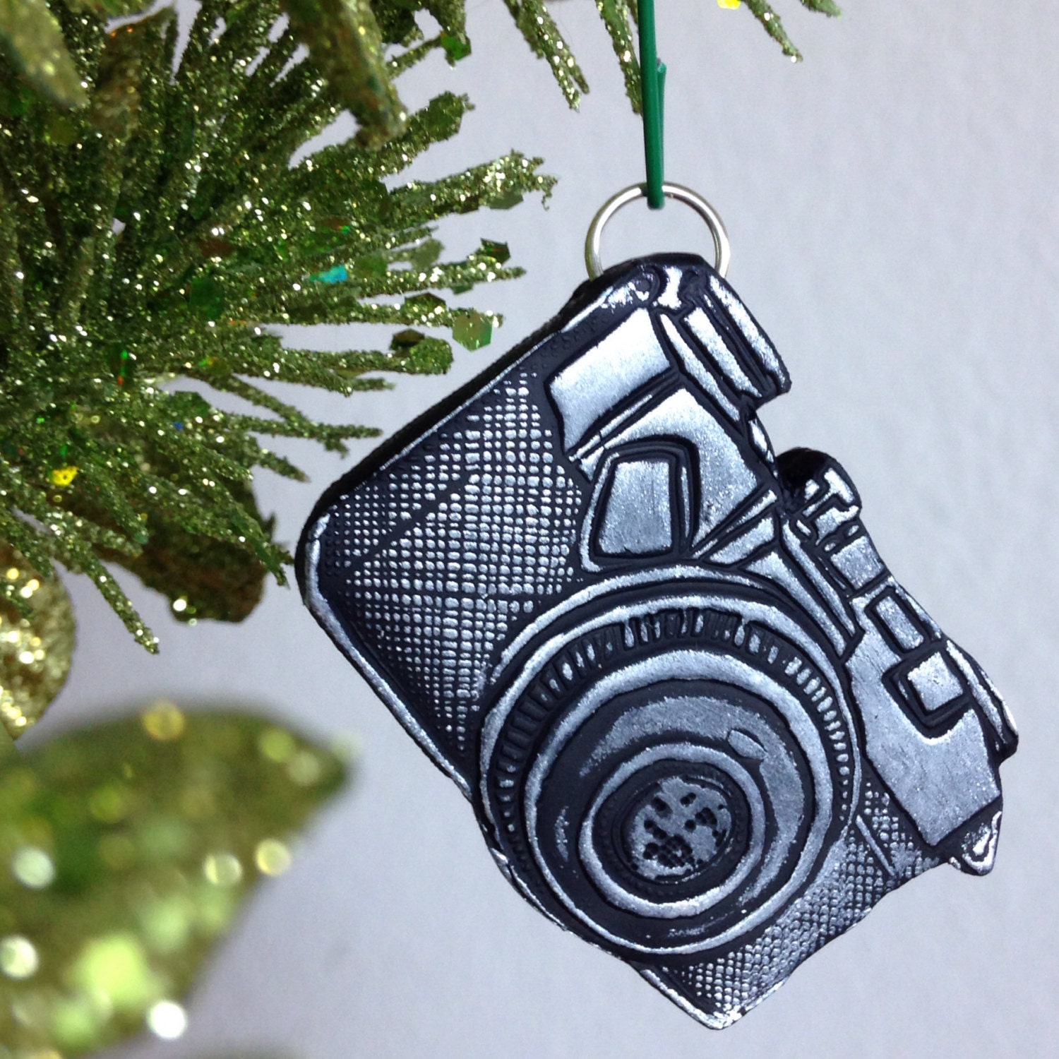 Camera Christmas Ornament Photography Ornament by PeggyLoveArt