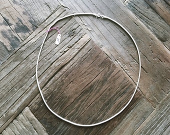 Vintage 1980's Silver 22" Snake Chain Necklace