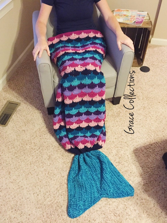 Items similar to Crochet Mermaid Fin Crochet Clamshell Mermaid "sack