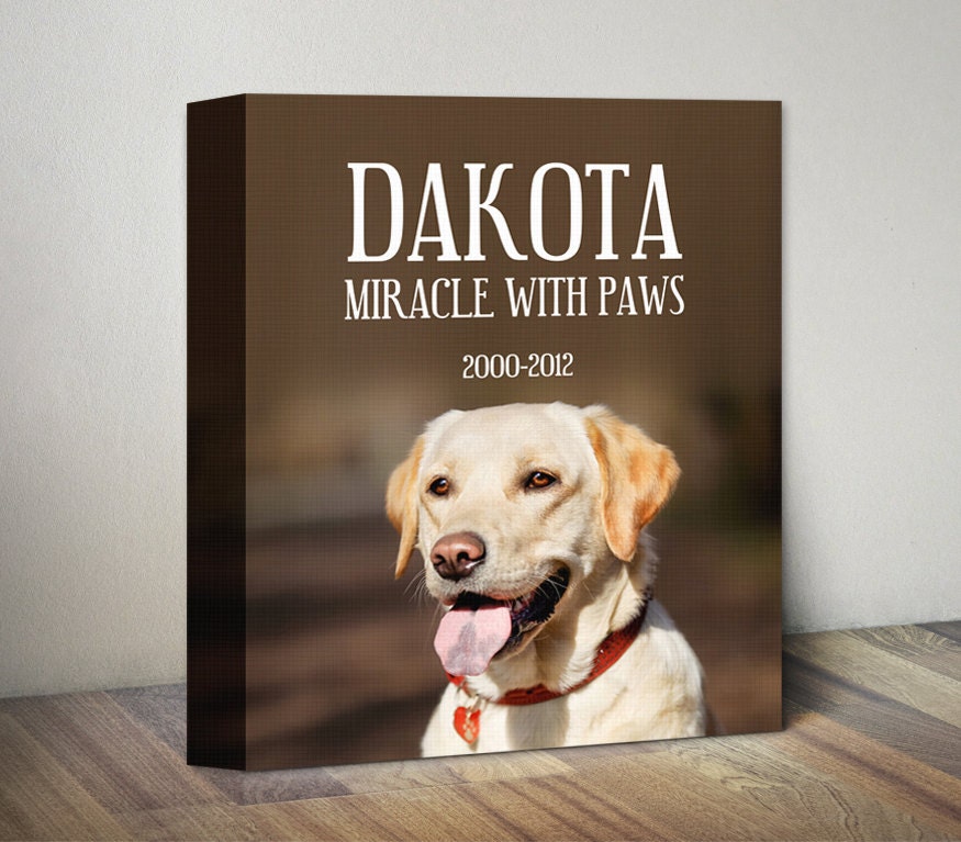 Pet Photo Memorial Canvas Art Dog Memorial Canvas Print
