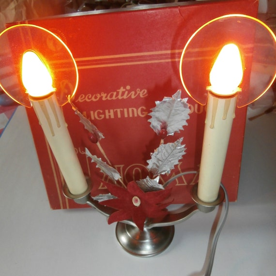 vintage christmas lights noma 2 light candolier with metal vintage christmas lights noma 2 light candolier with metal