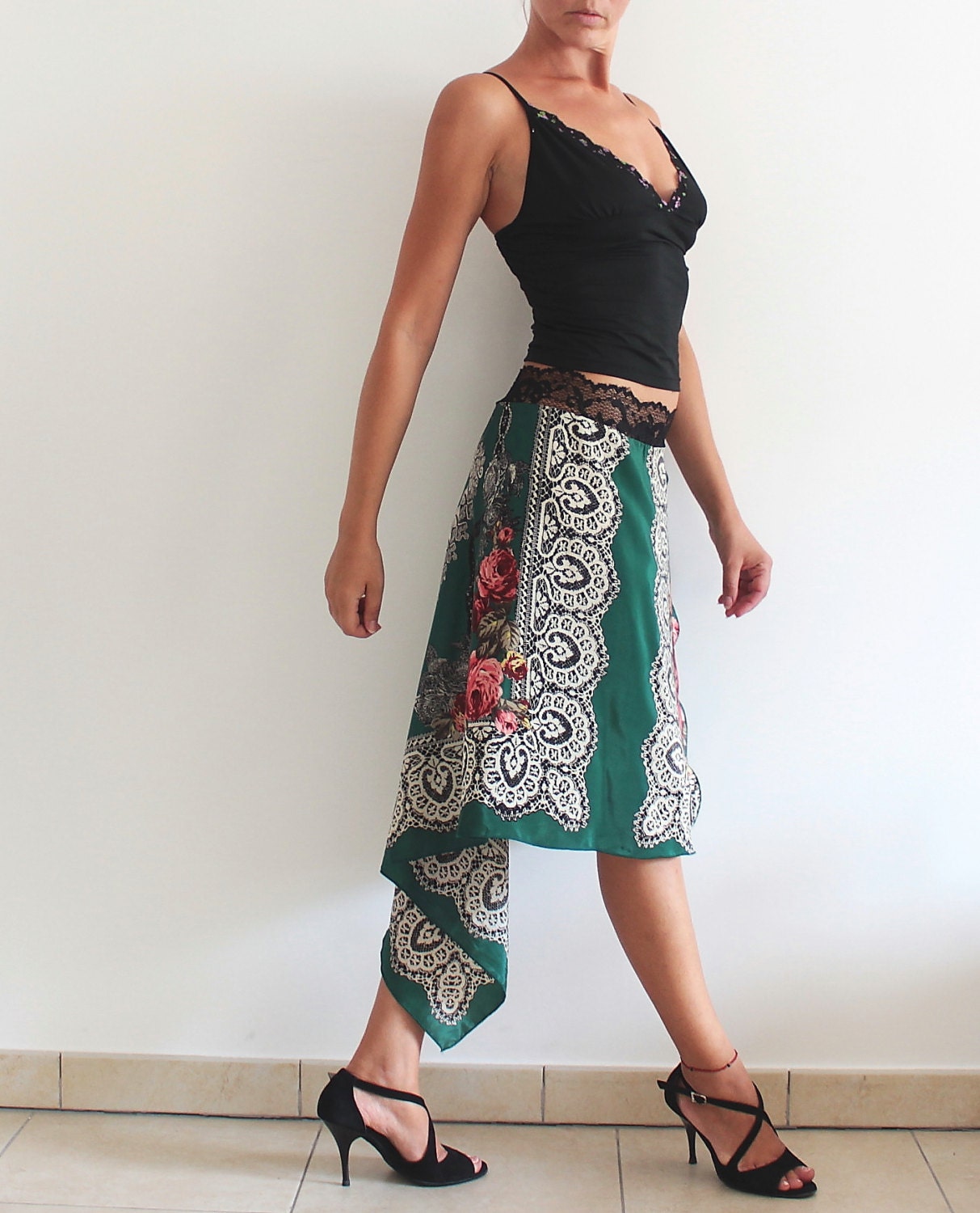 Unique Slik Tango Skirt Wrap skirt for Social Dance Party