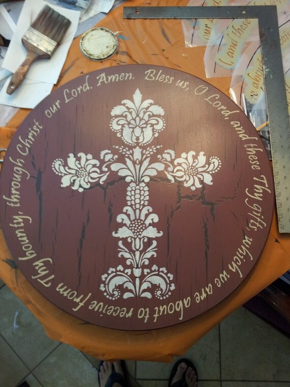 Hand painted lazy susan