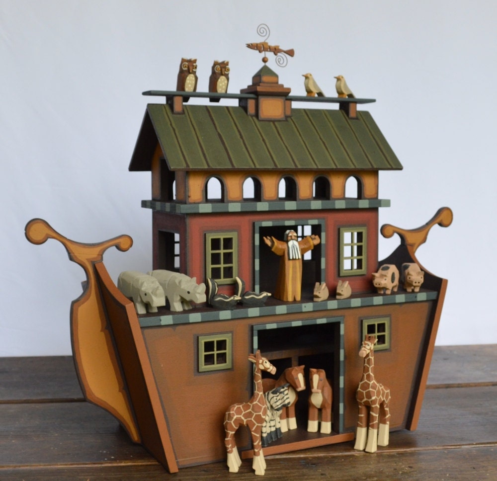 Hand Crafted Wooden Noah's Ark