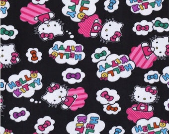 Items similar to Sanrio Hello Kitty Fleece Fabric for No Sew Blanket ...