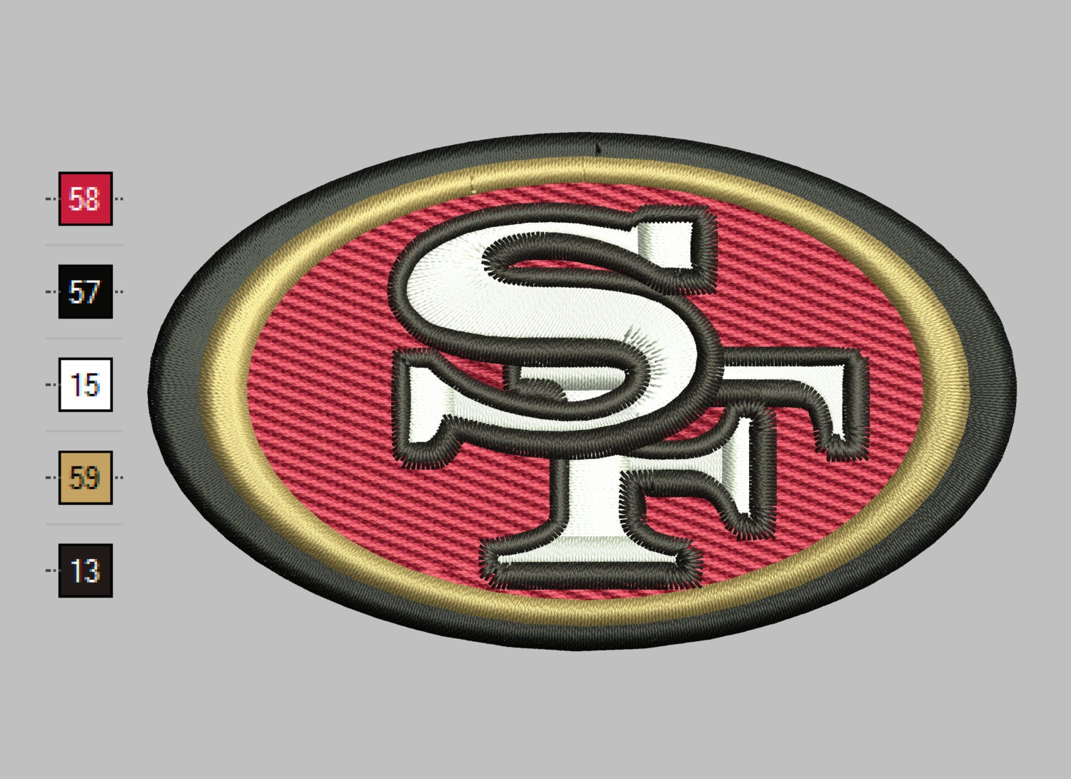 49ers Embroidery Design Files 5 Sizes 8 by DigitalEmbroidery