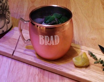 Personalized Copper Moscow Mule Mug, Copper Mug, Moscow Mule, Cocktail, Monogrammed Copper Mug, Engraved Copper, Beer Mug, Stein (CS4256)