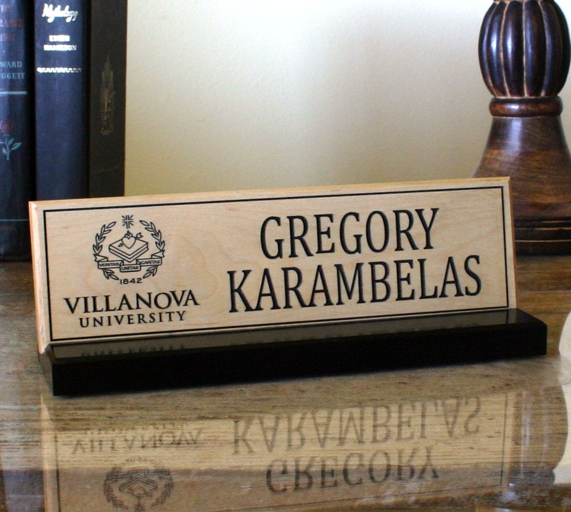 Desk Name Plate Personalized Customized LOGO by ColumbiaRiverSigns