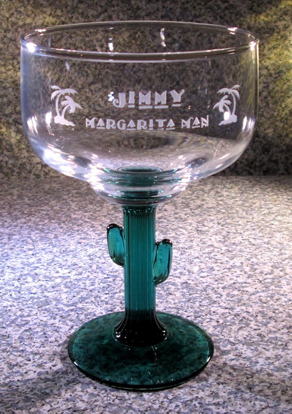Cactus Margarita Engraved Margarita Glass Personalized