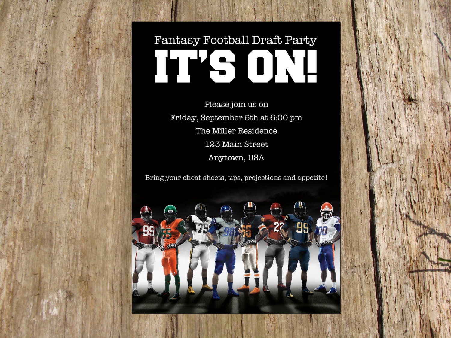 Football Party Fantasy Football Draft Day Kick off Party