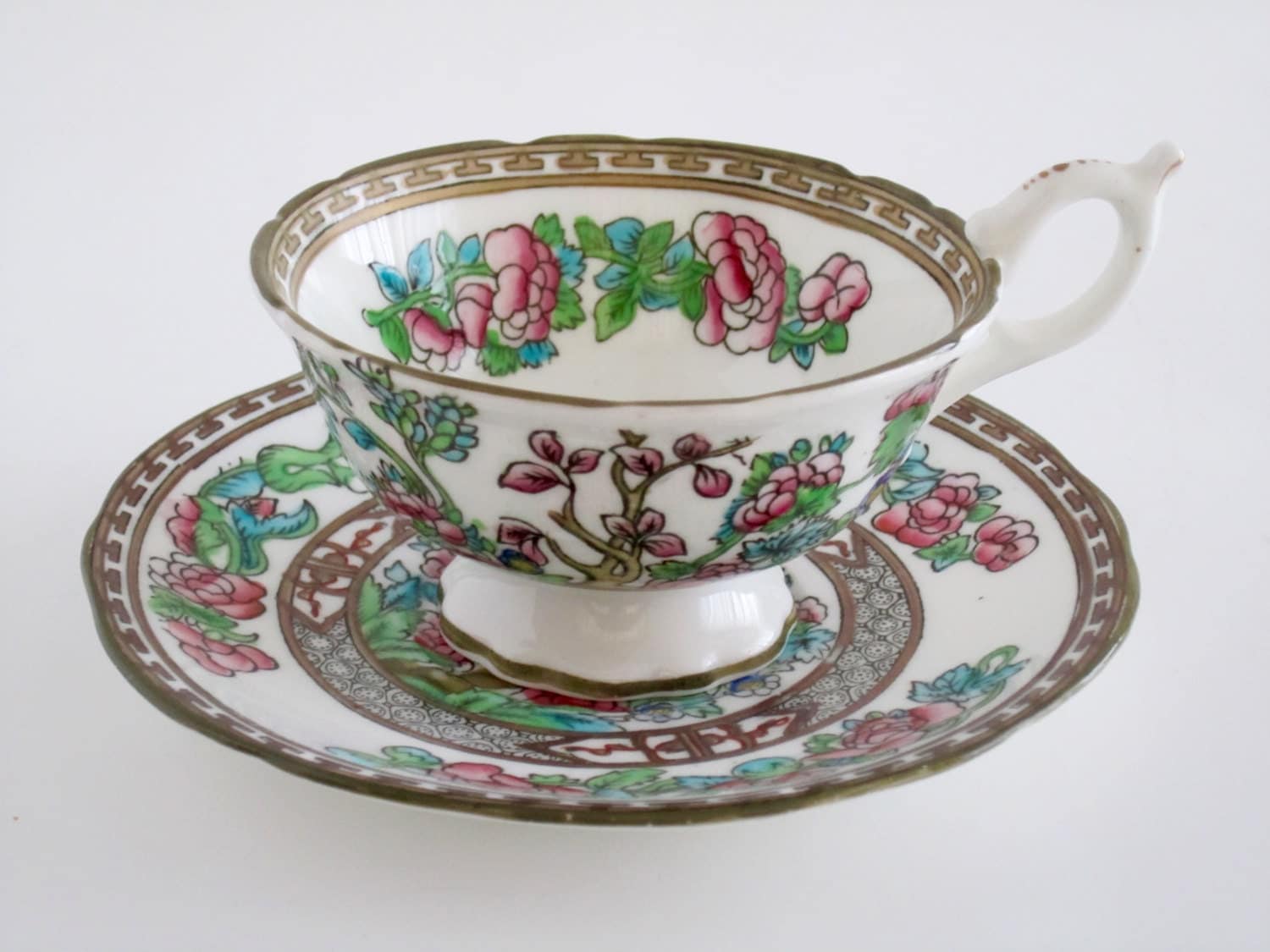 Coalport A.D.1750 Bone China Tea Cup And Saucer Set by WHSelection