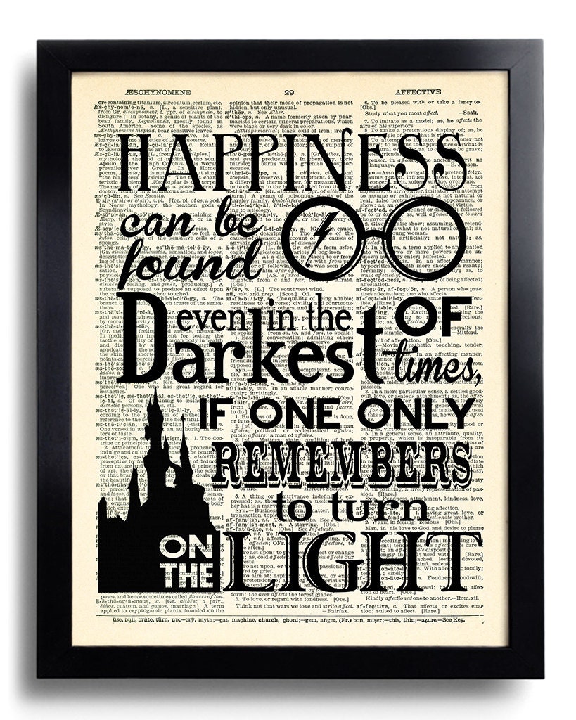 Harry Potter Happiness can be found Quote Potter by PrintsVariete