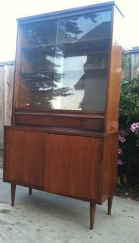 Vintage MCM Display Case/Bookshelf/China by GrabASeat on Etsy