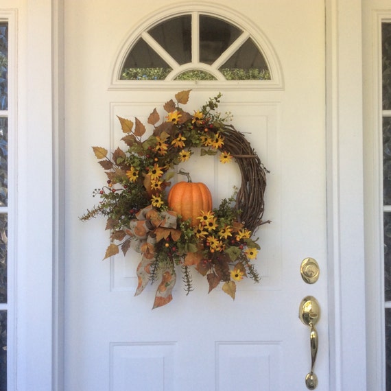 fall wreaths pumpkin wreath front door decor autumn fall wreaths pumpkin wreath front door decor autumn
