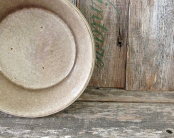 Vintage 1920-1940's MP Mountainside Pottery Crock Bowl in Tan, Vintage Crock Bowl, Vintage Crock Planter