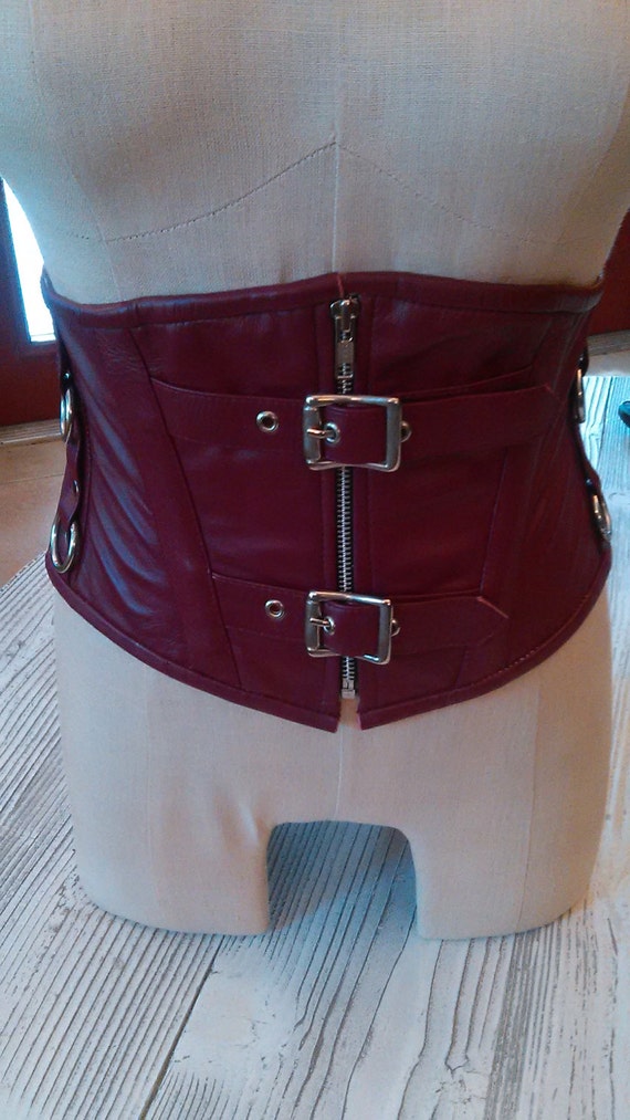 Leather Waist Cincher by VintageVogueCo on Etsy