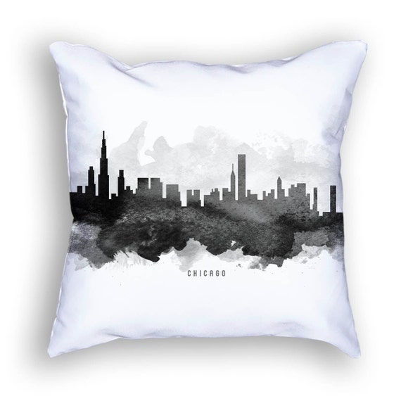 Chicago Pillow 18x18 Chicago Skyline Chicago Cityscape