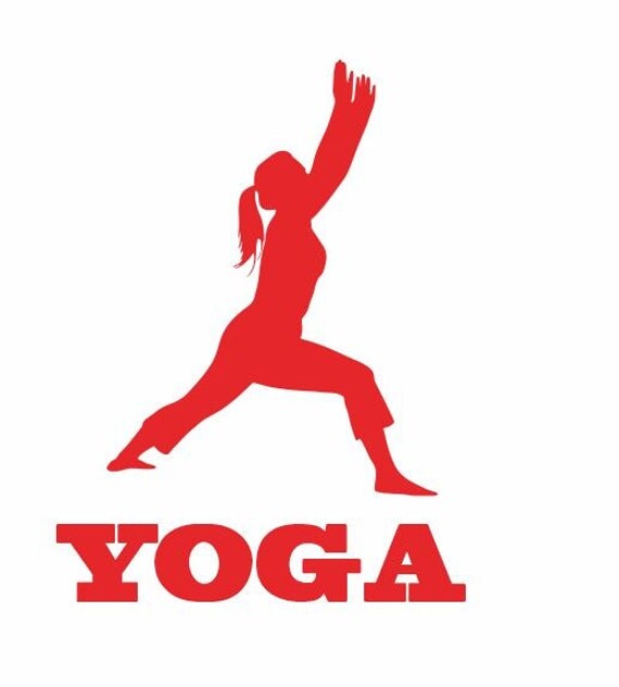 YOGA CAR DECALWarrior One Yoga Pose Vinyl by TiffinsDesigns