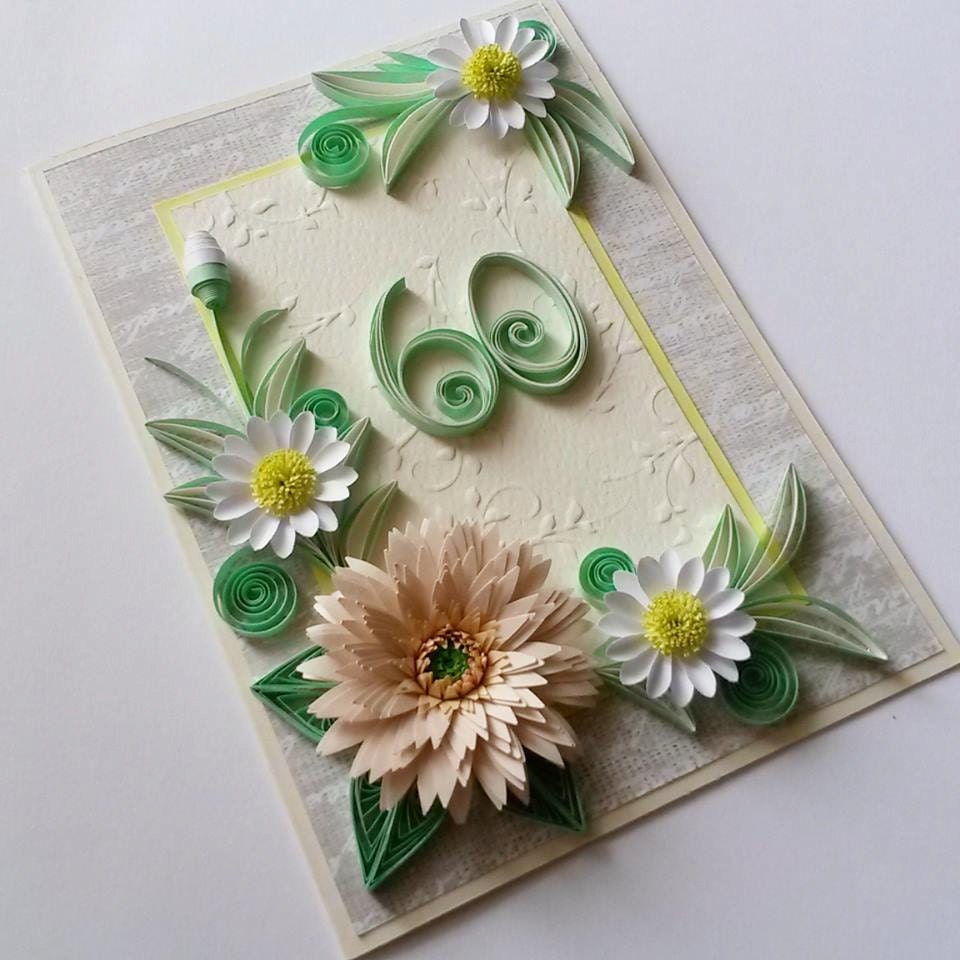 60th Birthday Card Handmade Birthday Card Floral 60th