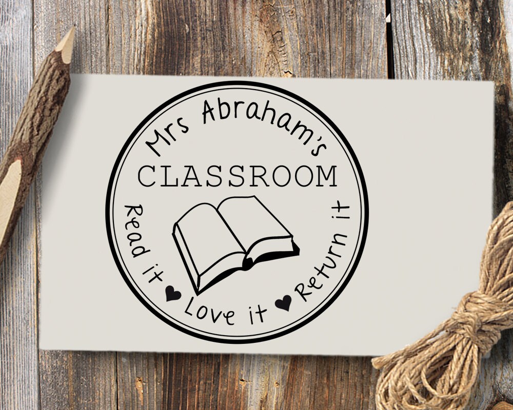 Teacher Stamp Custom Book Stamp for Teacher Custom Teacher