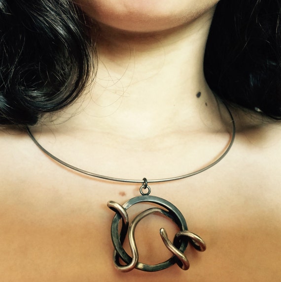 Sterling Silver Snake Choker