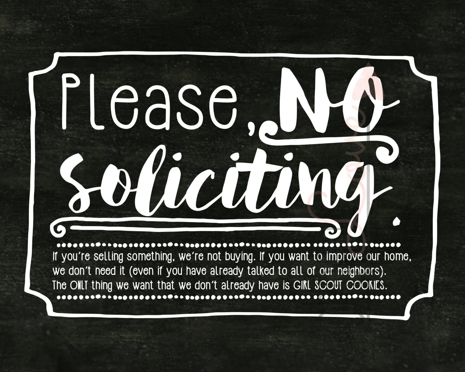 Printable No Soliciting Sign