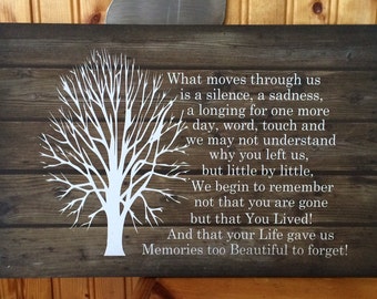 Sympathy Gift - Beautiful Memories Beautiful Soul Wood Sign or Canvas Wall Art - Memorial Gift, Inspirational Gift, Mom Father Memorial