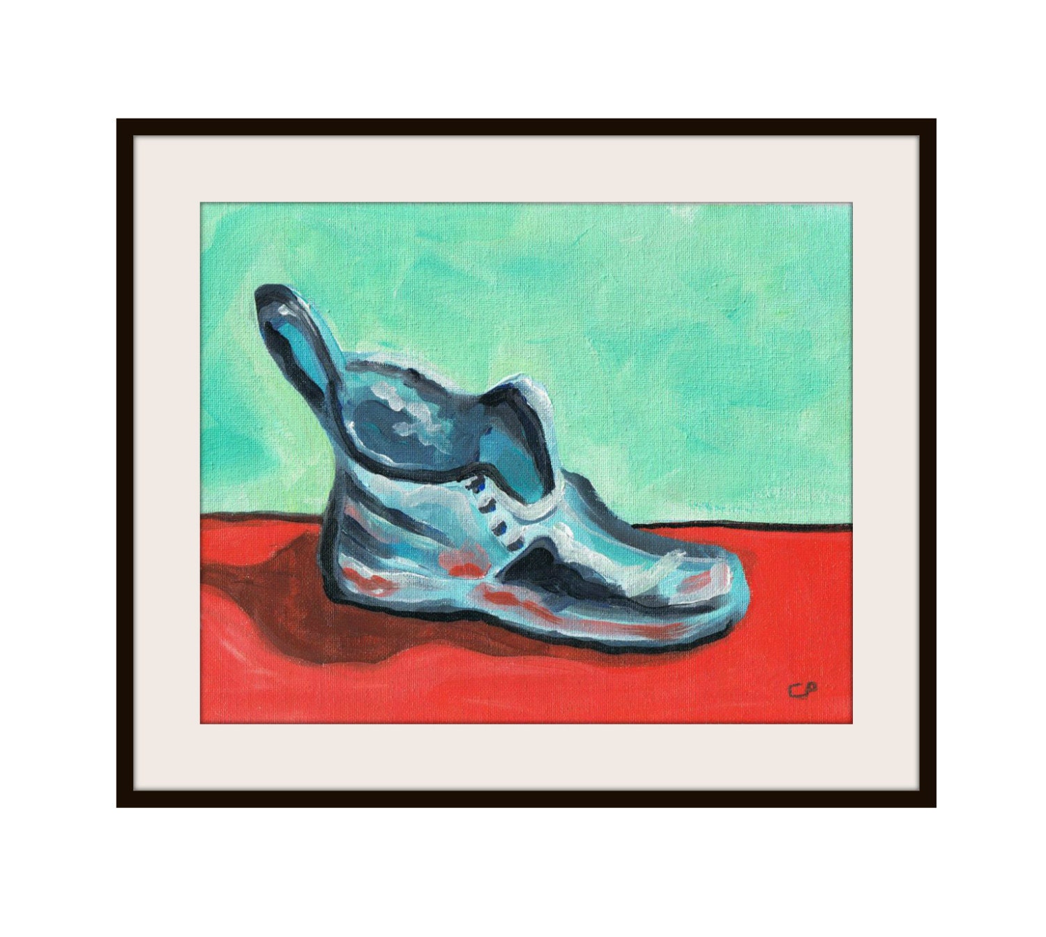 Monopoly Shoe Original Painting by UniqueArtBeat on Etsy