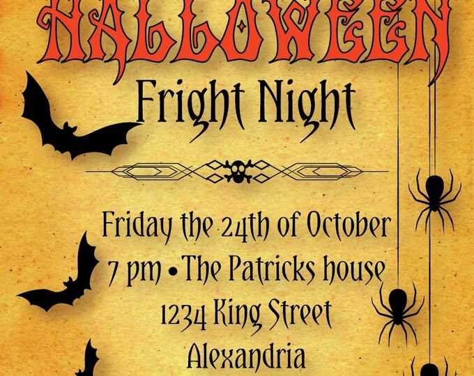 Halloween invite, DIY, Spooky Halloween invitation, Halloween invites, Spooky invitations