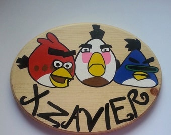 Angry Birds Wall Decor, Angry Birds Door Decor, Angry Birds Boys Room, Angry Bird Wall Plaque